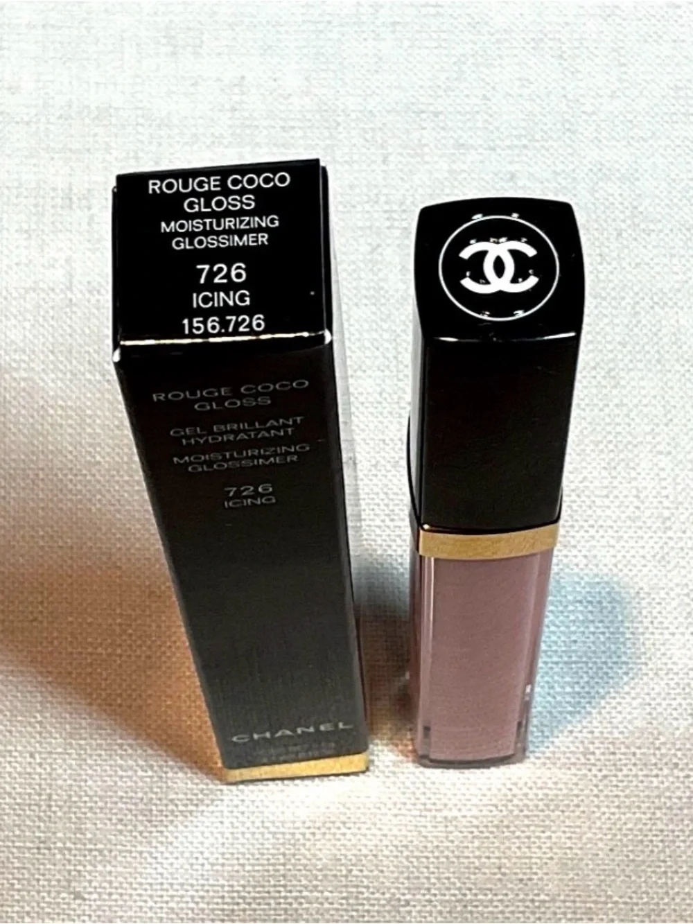 Chanel Rouge Coco Gloss Lip Gloss — 726 Icing (Light Pink) NIB